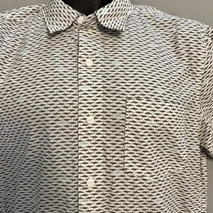 1888 Saddlebred Little Blue Shark Shirt M Tailor Fit